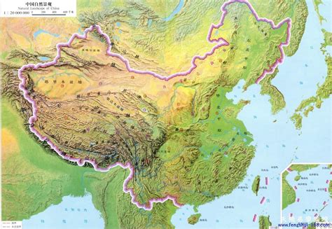 中国地势地图图片