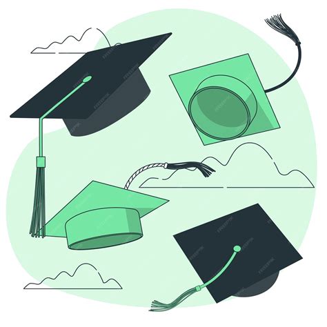 卒業帽子の概念図 | 無料のベクター