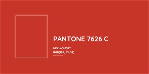 About PANTONE 7626 C Color - Color codes, similar colors and paints ...