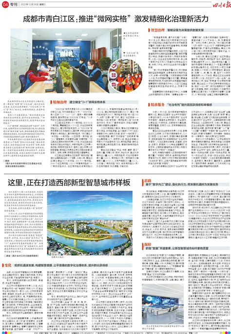 成都市青白江区：推进“微网实格”激发精细化治理新活力---四川日报电子版