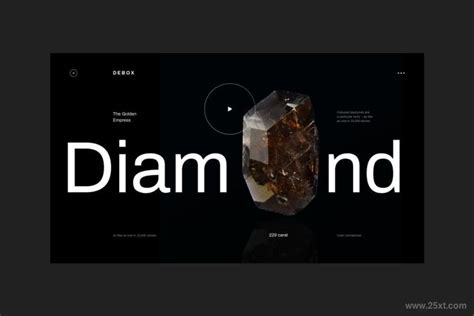 简约的钻石珠宝网站主页UI设计模板 - 25学堂