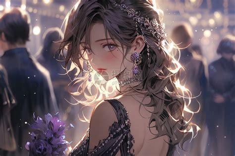 紫色婚纱非主流头像