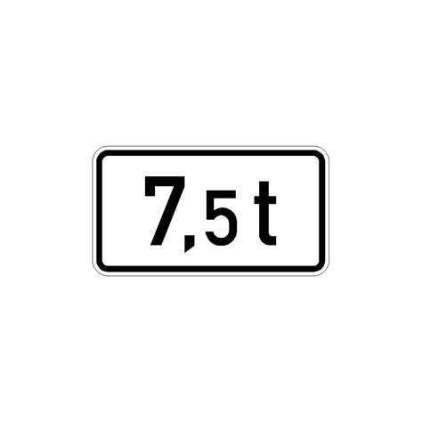 Verkehrszeichen 1053-33 Massenangabe - 7,5 t