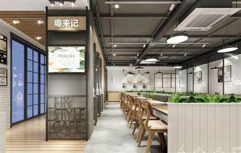 粤来记港式茶餐厅高清效果图+CAD施工图-餐饮空间装修-筑龙室内设计论坛