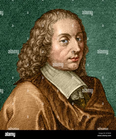 Color enhanced portrait of Blaise Pascal (1623-1662), a French Stock ...