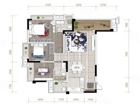 鹭岛金沙壹品花园1期B1户型图,4室2厅2卫135.00平米- 成都透明房产网