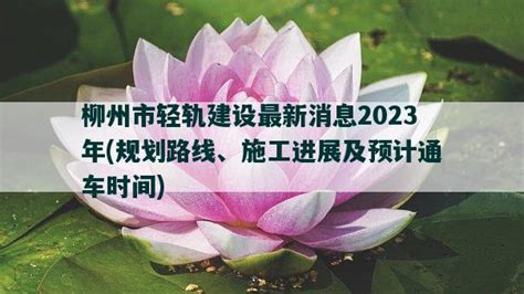 柳州市轻轨建设最新消息2023年，规划路线、施工进展及预计通车时间-车爸爸