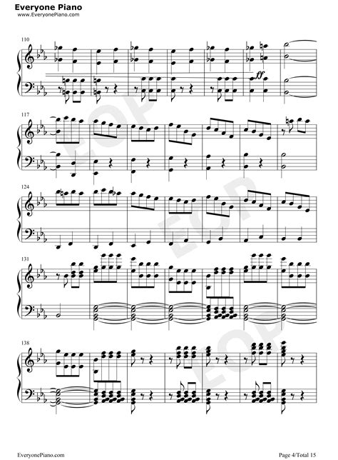 命运交响曲第一乐章双手简谱预览2-钢琴谱文件（五线谱、双手简谱、数字谱、Midi、PDF）免费下载