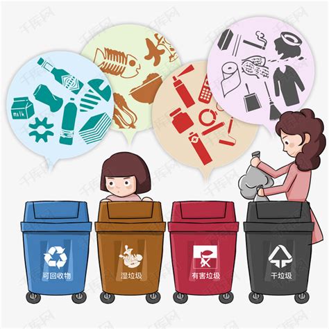 2021生活垃圾分类标志_垃圾桶图标设计素材