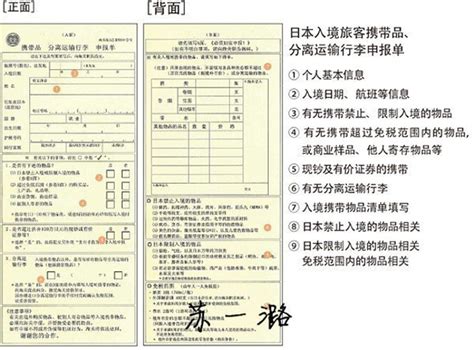 日本入境卡、申告书填写教程 - 海外游攻略 - 海外游