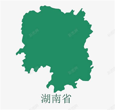 湖南省地图 创意素材