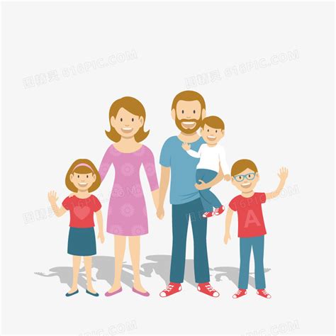 一家五口的幸福家庭团聚高清图片下载-正版图片501896701-摄图网