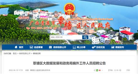 2022广西贵港市覃塘区大数据发展和政务局编外人员招聘公告