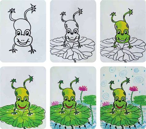 儿童简笔画：青蛙的画法-百度经验