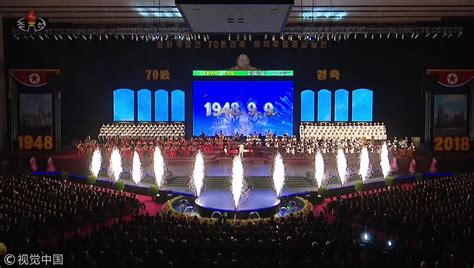 平壤体育馆：朝鲜70周年国庆文艺演出举行