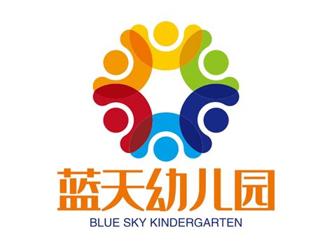 蓝天幼儿园logo设计 - 标小智
