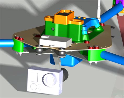 660mm三轴旋翼无人机模型3D图纸 STP格式_STEP_模型图纸下载 – 懒石网