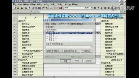 金蝶财务软件k3报表管理视频教程