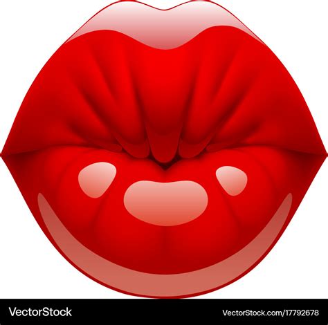 Red kissing lips Royalty Free Vector Image - VectorStock