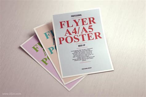 A4纸张传单样机模板 A4 Paper Flyer Mockup – 设计小咖