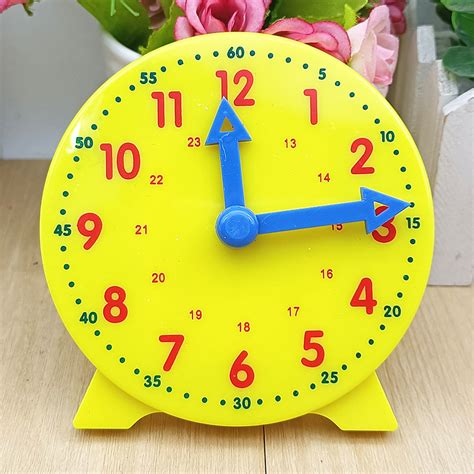 钟表模型时钟教具小学数学教具小学生认识时间二三针联动钟表教具-阿里巴巴
