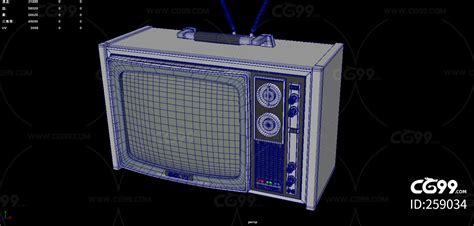 老式电视机 电视机 旧电视 复古电视机 tv 旧货古董 民国电视机 旧电视 生活家电TV 黑白电视-cg模型免费下载-CG99