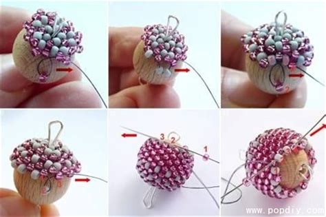 创意手工DIY串珠制作的时尚圆球耳环-易控学院