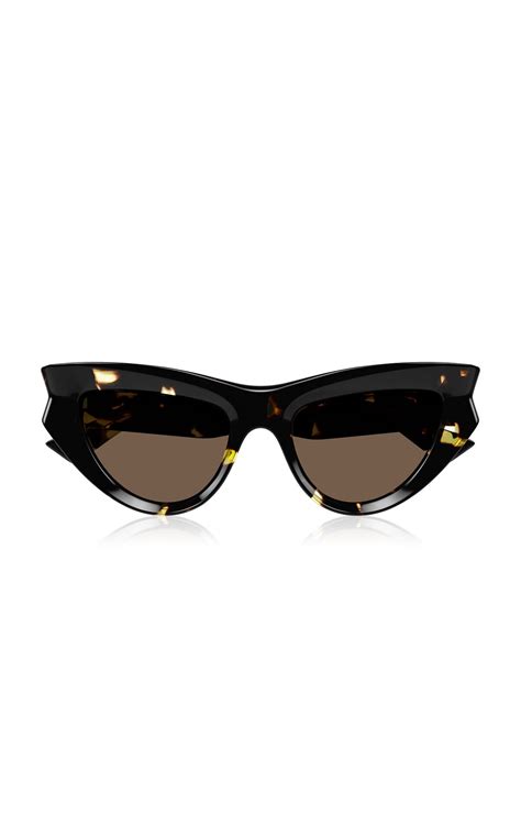 Bottega Veneta Cat-eye Acetate Sunglasses Os - Brown | Editorialist