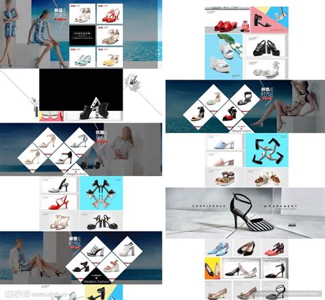 淘宝冬季女鞋店铺首页模板海报素材设计_素材实习版主设计作品--致设计