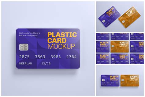 银行卡/塑料卡/信用卡设计样机集 Plastic Card Mockup Set | Credit Card-变色鱼