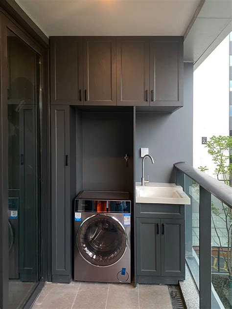 安联全屋定制洗衣机柜，让阳台更加分！