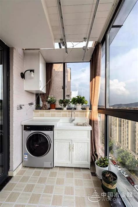 阳台设计一个洗手台，美观又实用！