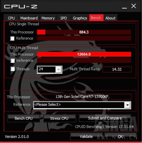 13700K默频跑CPU-Z，分数高还是低 178