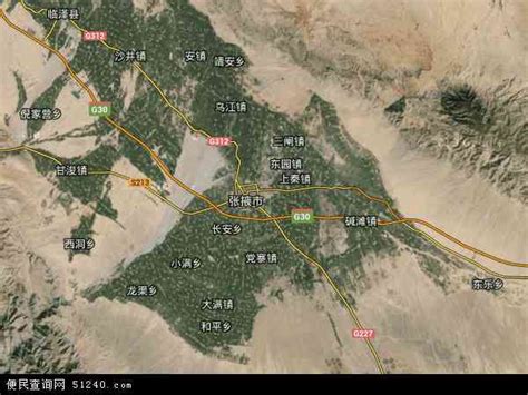 张掖市行政区划地图：张掖市辖1个区、5个县分别是哪些？