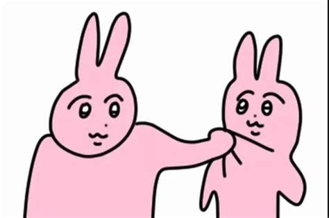 超火粉色兔子表情包丨不帮我抚平胸口再走吗？_师送