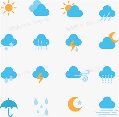 矢量天气预报图标设计图__广告设计_广告设计_设计图库_昵图网nipic.com