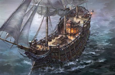 十八世纪加勒比著名海盗船剖面透视图|海盗船|加勒比|海盗_新浪新闻