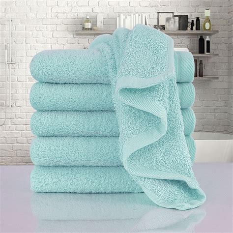 6 Pack Cotton Hand Towels, 13" x 29", Quick Dry Hand Towel for Bathroom ...