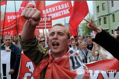 俄罗斯反对派举行大规模游行抗议普京(组图)|普京|总统|反对派_新浪新闻