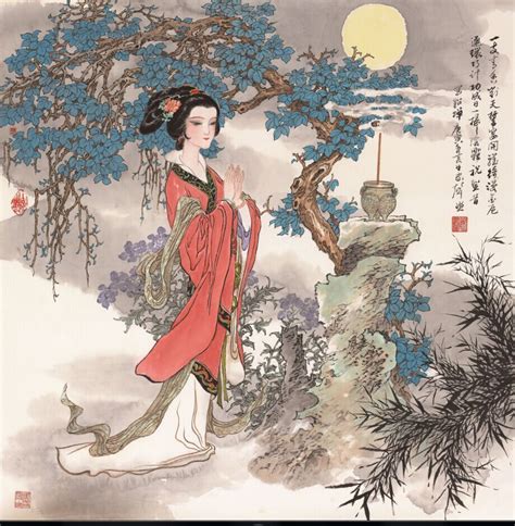 貂蝉拜月图片
