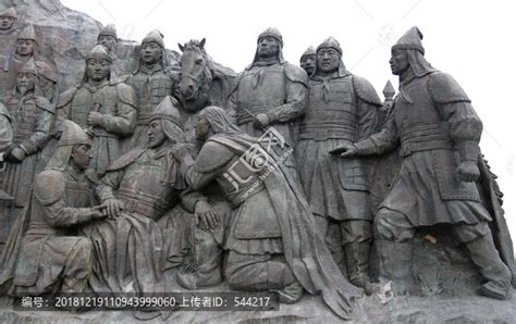 成吉思汗广场蒙古将士雕像成吉思,雕塑艺术,文化艺术,摄影素材,汇图网www.huitu.com