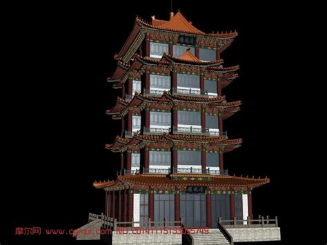 河北沧州清风楼_中式建筑_建筑模型_3D模型免费下载_摩尔网www.cgmol.com