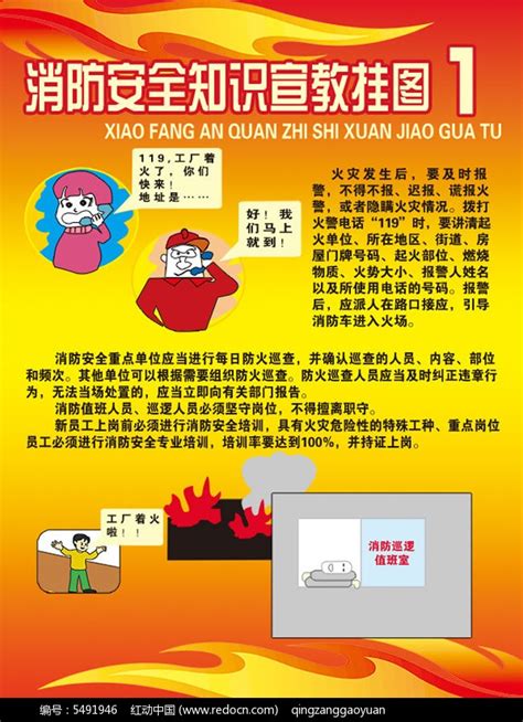 【大气消防安全知识宣传文化四件套展板】图片下载-包图网