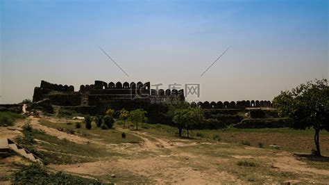 巴基斯坦旁遮普省罗塔斯要塞的全景高清摄影大图-千库网