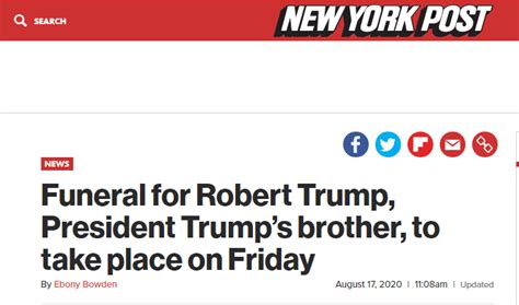 特朗普称计划在白宫为弟弟举行葬礼仪式：对他来说是莫大荣誉