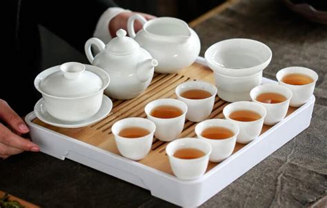 德化白瓷茶具套装礼品中式简约羊脂玉瓷功夫茶具套组送礼可印LOGO-阿里巴巴