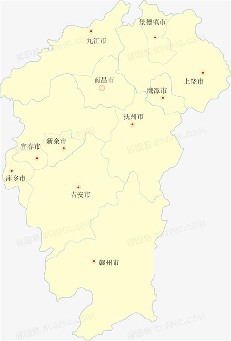 江西省地图政区图_素材中国sccnn.com