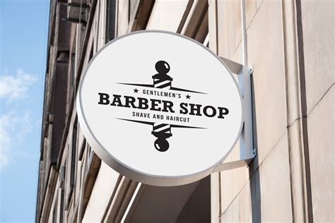 理发店店招Logo标志设计模板 Barber Shop Logo Set – 设计小咖