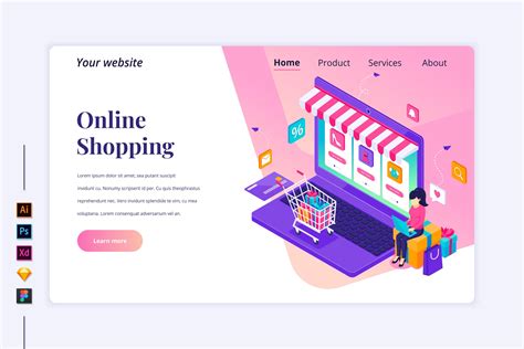 网站页面设计在线购物概念插画v5 Agnytemp – Online Shopping Isometric v5 ...
