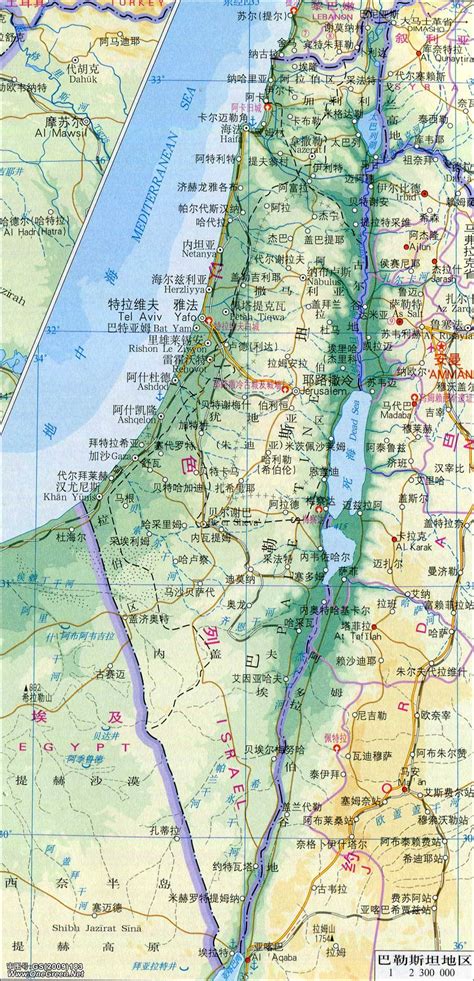 巴以地图图片